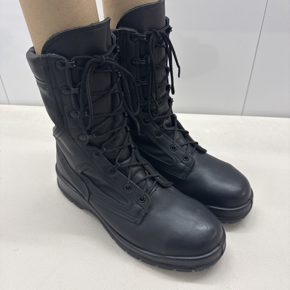 Belleville Military Steel Toe Boot 490ST Black Leather Mens 9W ASTM F 2413-18